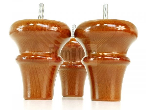 4 Wood Turned Bun Feet Furniture Legs M8 110mm High Multiple Colours Sofa Chairs - Image 18