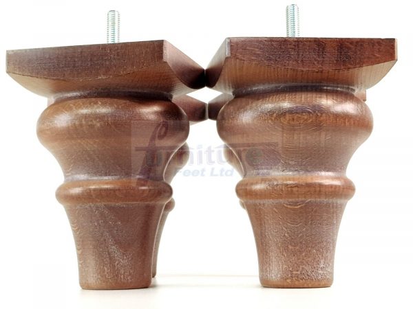 4 Wood Turned Bun Feet Furniture Legs M8 135mm High Multiple Colours Sofa Chairs - Image 17