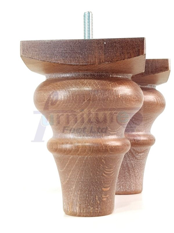 4 Wood Turned Bun Feet Furniture Legs M8 135mm High Multiple Colours Sofa Chairs - Image 16