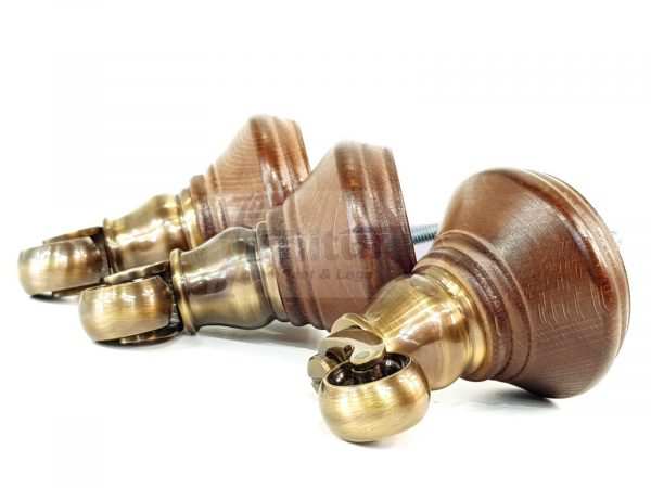 4 Wooden Furniture Sofa Legs M8(8mm) Replacment Chair Feet & Castors 120mm HIGH - Image 19