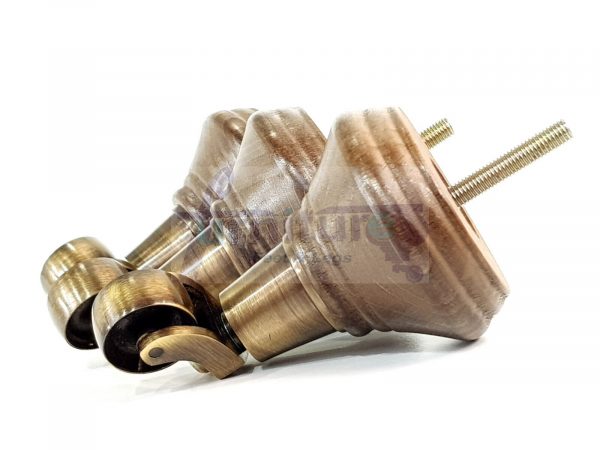4 Wooden Furniture Sofa Legs M8(8mm) Replacment Chair Feet & Castors 120mm HIGH - Image 15