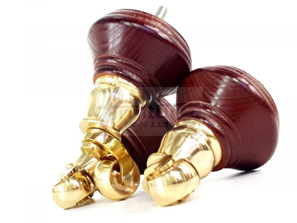 4 Wooden Furniture Sofa Legs & Castors M8(8mm) Replacment Chair Feet 120mm High - Image 21