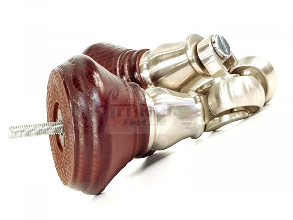 4 Wooden Furniture Sofa Legs & Castors M8(8mm) Replacment Chair Feet 120mm High - Image 23