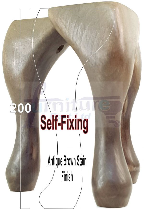 4 Wooden Traditional Queen Anne Furniture Legs 200mm Sofa Chair Beds (Self-Fix) - Image 13