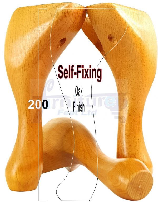 4 Wooden Traditional Queen Anne Furniture Legs 200mm Sofa Chair Beds (Self-Fix) - Image 23