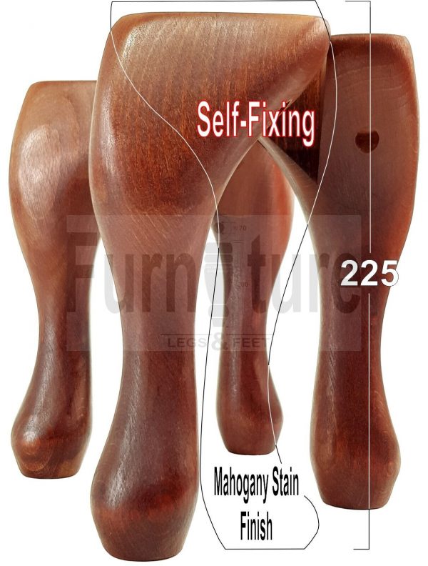 4 Wooden Traditional Queen Anne Furniture Legs 225mm Sofa Chair Beds (Self-Fix) - Image 34