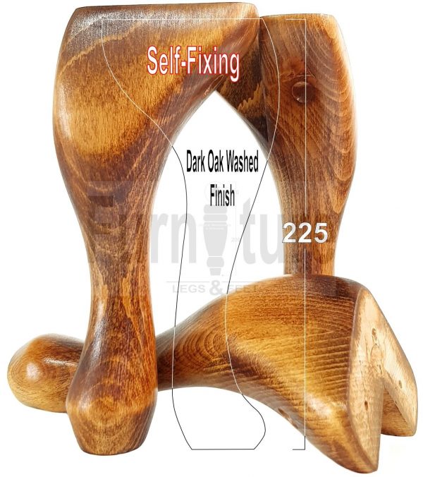 4 Wooden Traditional Queen Anne Furniture Legs 225mm Sofa Chair Beds (Self-Fix) - Image 18