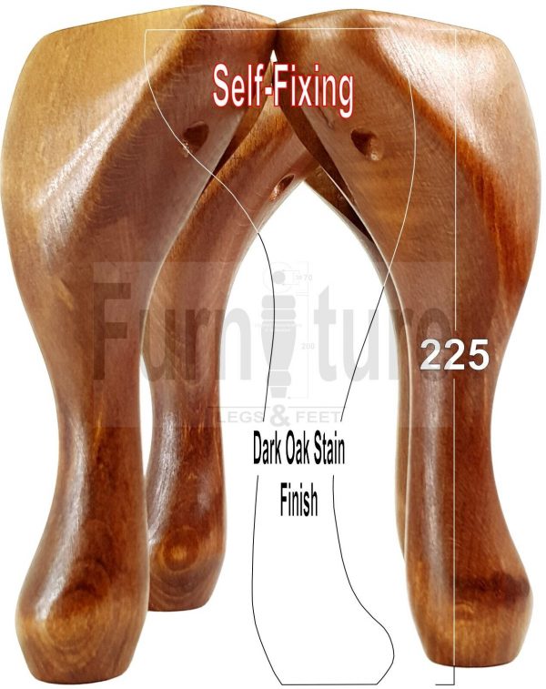 4 Wooden Traditional Queen Anne Furniture Legs 225mm Sofa Chair Beds (Self-Fix) - Image 26