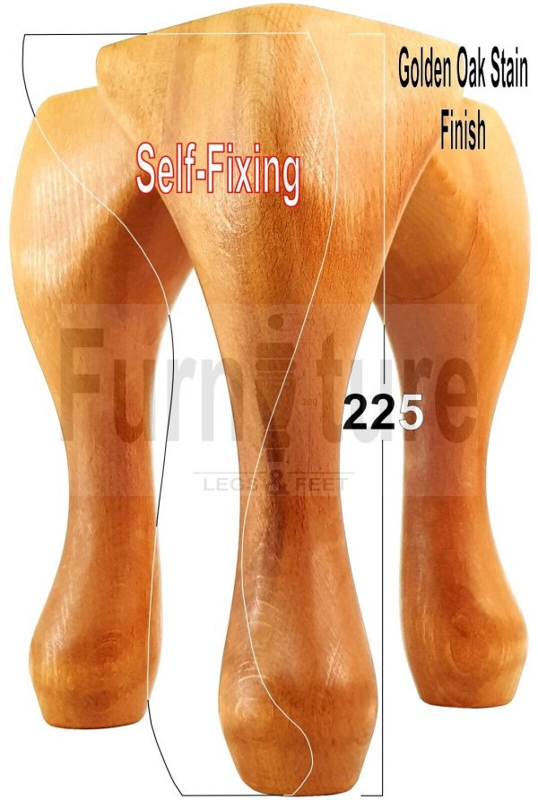 4 Wooden Traditional Queen Anne Furniture Legs 225mm Sofa Chair Beds (Self-Fix) - Image 33