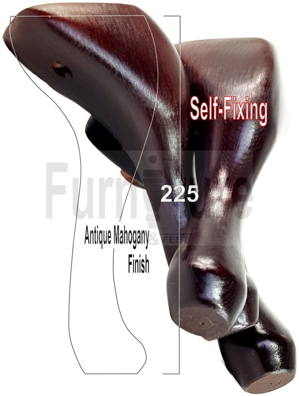 4 Wooden Traditional Queen Anne Furniture Legs 225mm Sofa Chair Beds (Self-Fix) - Image 38