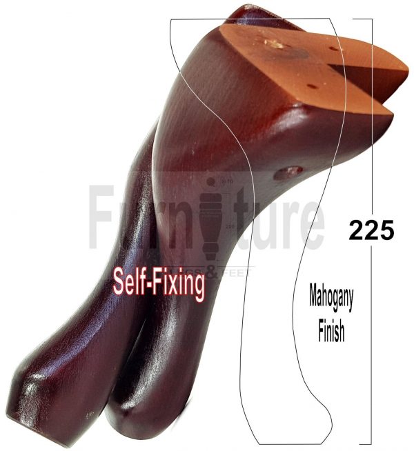 4 Wooden Traditional Queen Anne Furniture Legs 225mm Sofa Chair Beds (Self-Fix) - Image 21