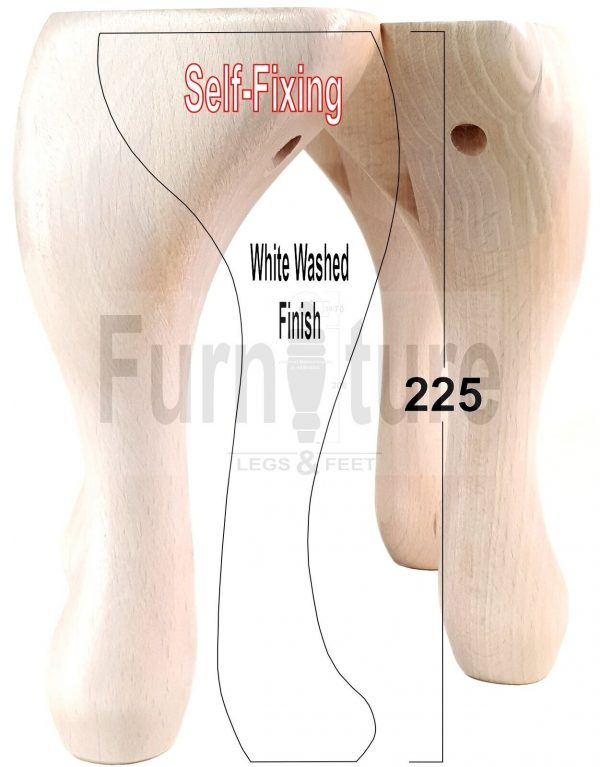 4 Wooden Traditional Queen Anne Furniture Legs 225mm Sofa Chair Beds (Self-Fix) - Image 37