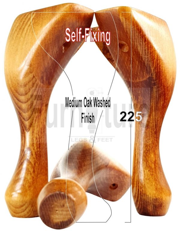 4 Wooden Traditional Queen Anne Furniture Legs 225mm Sofa Chair Beds (Self-Fix) - Image 22