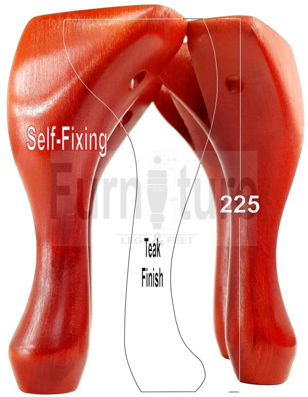 4 Wooden Traditional Queen Anne Furniture Legs 225mm Sofa Chair Beds (Self-Fix) - Image 29