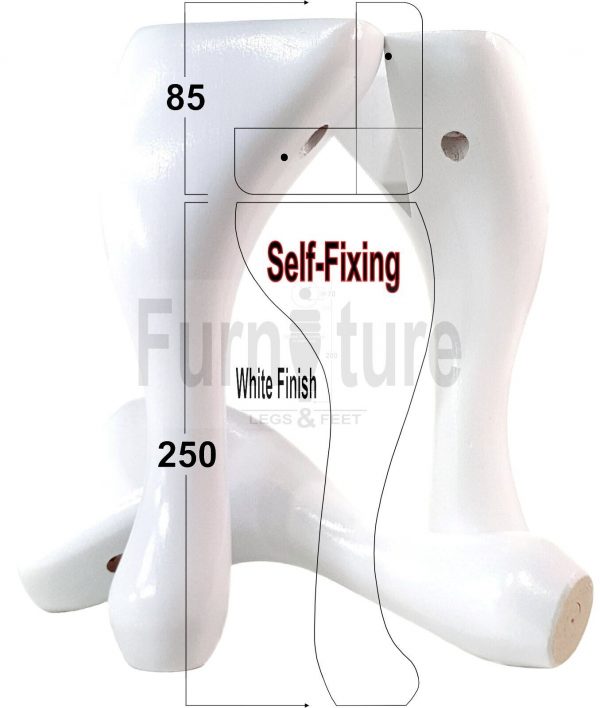 4 Wooden Traditional Queen Anne Furniture Legs 250mm Sofa Chair Beds (Self-Fix) - Image 30