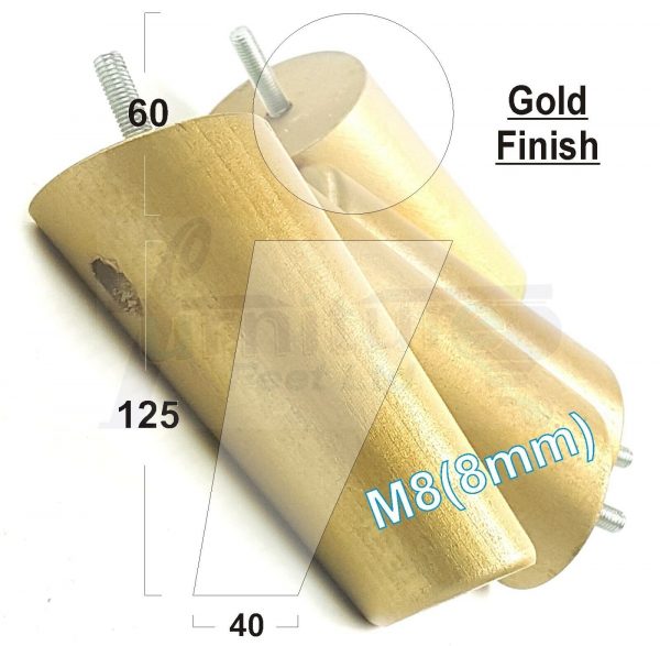 4x ANGLED WOODEN SETTEE LEGS 125mm High SOFA FURNITURE REPLACEMENT FEET M8(8mm) - Image 31
