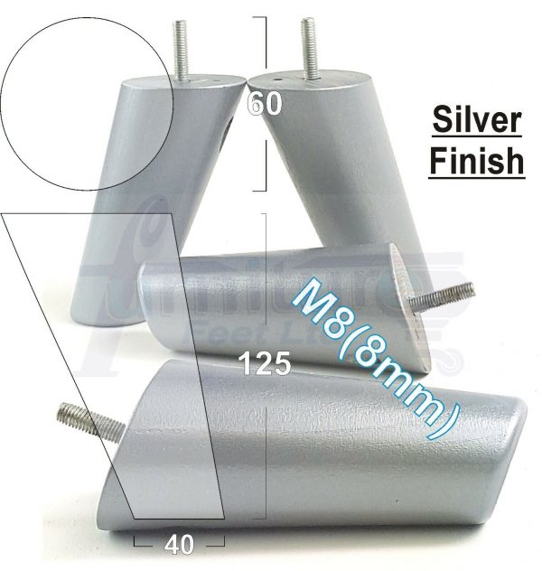4x ANGLED WOODEN SETTEE LEGS 125mm High SOFA FURNITURE REPLACEMENT FEET M8(8mm) - Image 30