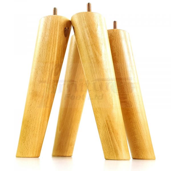4x ANGLED WOODEN SETTEE LEGS 240mm High SOFA FURNITURE REPLACEMENT FEET M8(8mm) - Image 27