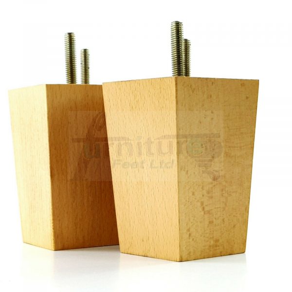 4x BLOCK WOOD REPLACEMENT FURNITURE SOFA LEGS M8(8mm) SETTEE FEET 100mm HIGH - Image 25