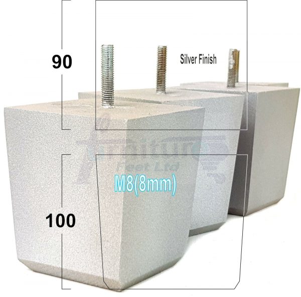4x BLOCK WOOD SOFA LEGS 100mm High CHAIR FURNITURE REPLACEMENT FEET M8(8mm) - Image 32