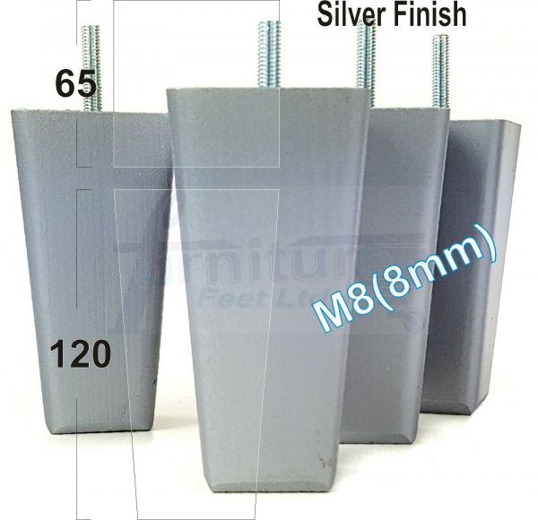4x BLOCK WOODEN SOFA LEGS 120mm High CHAIR REPLACEMENT FURNITURE FEET M8(8mm) - Image 19