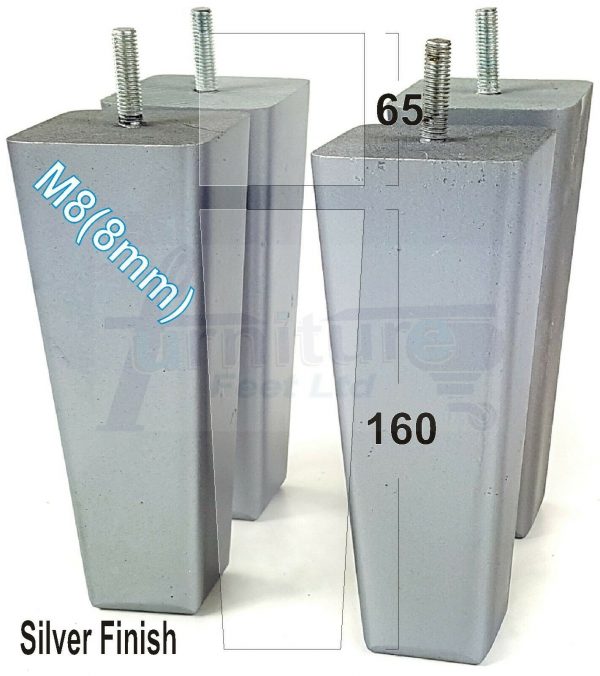 4x BLOCK WOODEN SOFA LEGS 160mm High CHAIR REPLACEMENT FURNITURE FEET M8(8mm) - Image 18