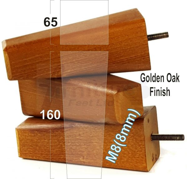 4x BLOCK WOODEN SOFA LEGS 160mm High CHAIR REPLACEMENT FURNITURE FEET M8(8mm) - Image 9