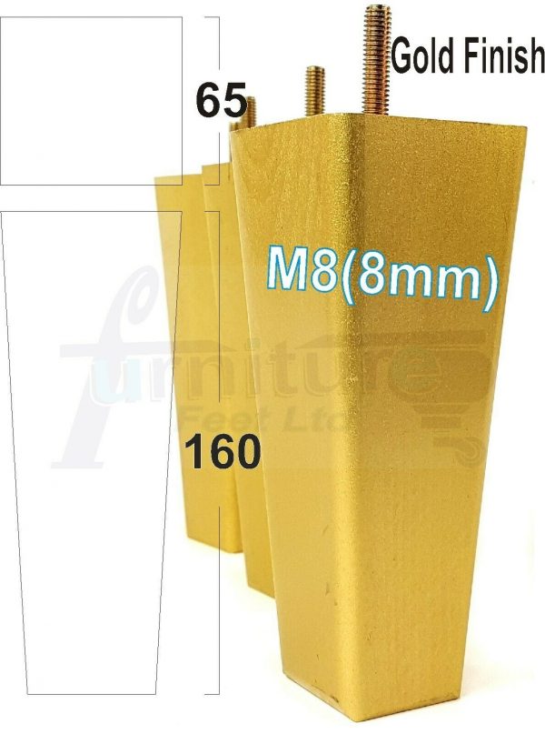 4x BLOCK WOODEN SOFA LEGS 160mm High CHAIR REPLACEMENT FURNITURE FEET M8(8mm) - Image 20