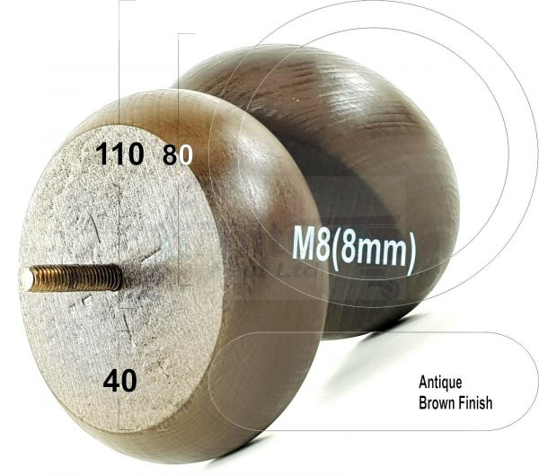 4x BUN WOOD FURNITURE CHAIR LEGS 40mm High SETTEE REPLACEMENT SOFA FEET M8(8mm) - Image 12