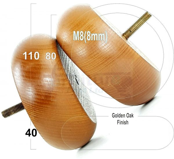 4x BUN WOOD FURNITURE CHAIR LEGS 40mm High SETTEE REPLACEMENT SOFA FEET M8(8mm) - Image 18