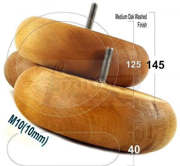 4x BUN WOOD REPLACEMENT FURNITURE CHAIR LEGS M10(10mm) - SETTEE FEET 40mm HIGH - Image 19