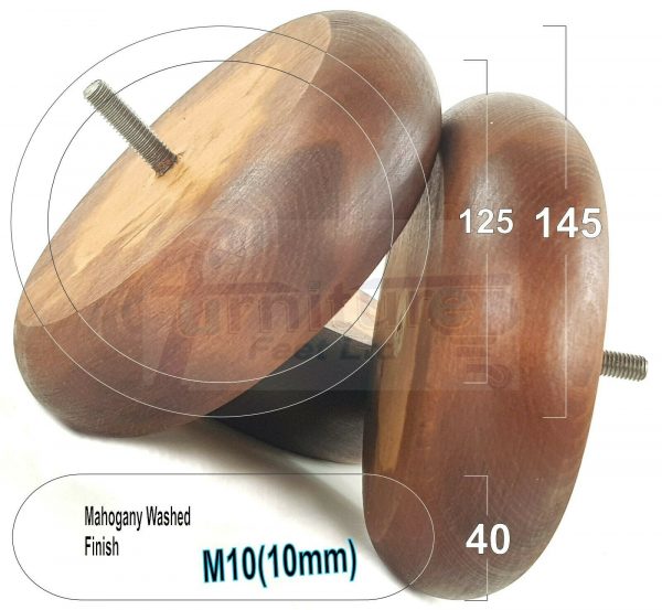 4x BUN WOOD REPLACEMENT FURNITURE CHAIR LEGS M10(10mm) - SETTEE FEET 40mm HIGH - Image 18
