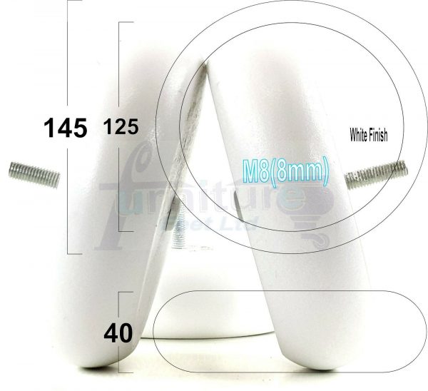 4x BUN WOOD SETTEE LEGS 40mm High CHAIR REPLACEMENT SOFA FURNITURE FEET M8(8mm) - Image 25