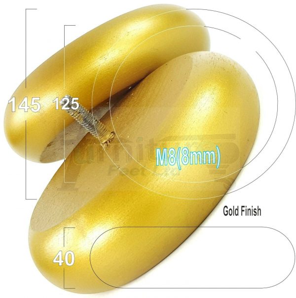 4x BUN WOOD SETTEE LEGS 40mm High CHAIR REPLACEMENT SOFA FURNITURE FEET M8(8mm) - Image 27