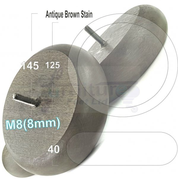 4x BUN WOOD SETTEE LEGS 40mm High CHAIR REPLACEMENT SOFA FURNITURE FEET M8(8mm) - Image 11