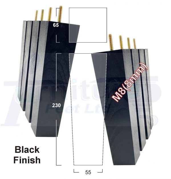 4x Block Wood Replacement Furniture Sofa Legs M8 Chair, Sofa, Settee Feet 230mm - Image 14