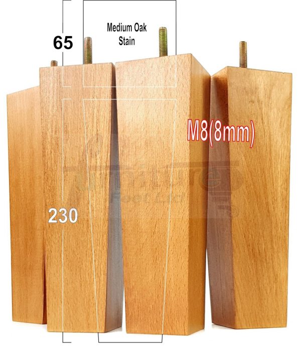 4x Block Wood Replacement Furniture Sofa Legs M8 Chair, Sofa, Settee Feet 230mm - Image 20