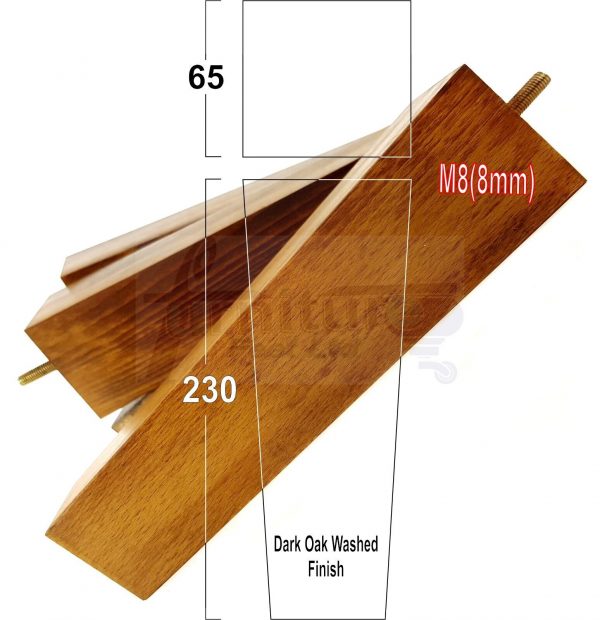 4x Block Wood Replacement Furniture Sofa Legs M8 Chair, Sofa, Settee Feet 230mm - Image 17