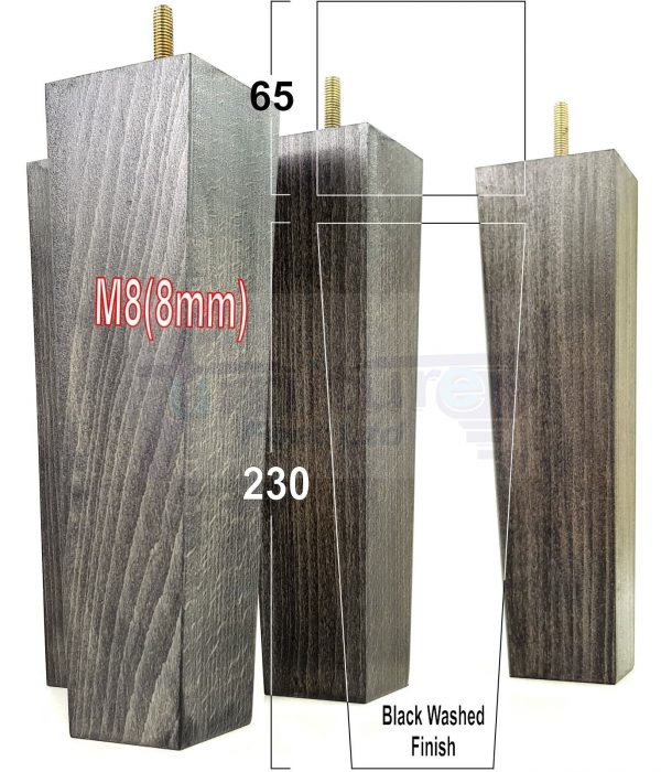 4x Block Wood Replacement Furniture Sofa Legs M8 Chair, Sofa, Settee Feet 230mm - Image 15