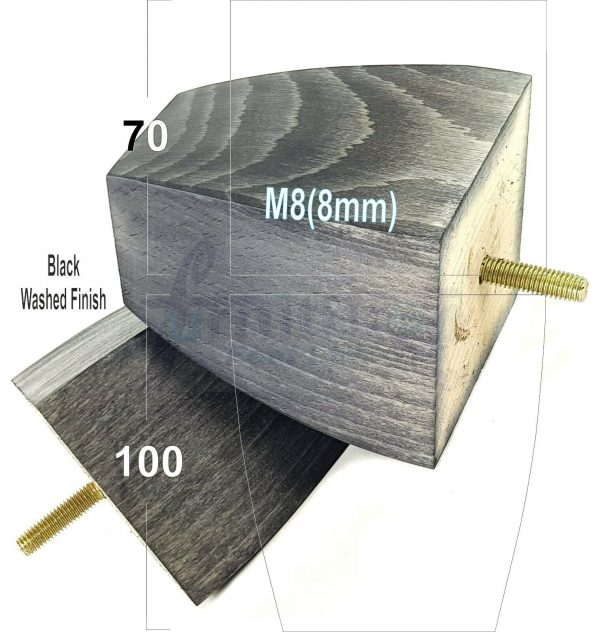 4x CHAIR REPLACEMENT BLOCK WOODEN SETTEE LEGS 100mm High FURNITURE FEET M8(8mm) - Image 11