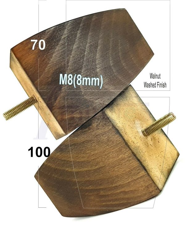 4x CHAIR REPLACEMENT BLOCK WOODEN SETTEE LEGS 100mm High FURNITURE FEET M8(8mm) - Image 15
