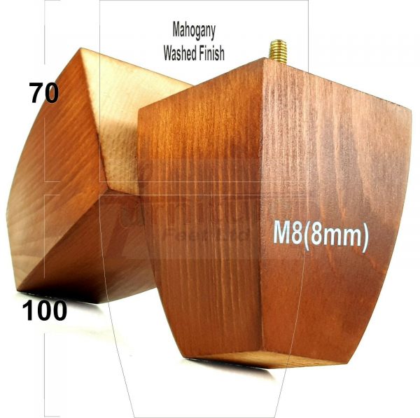 4x CHAIR REPLACEMENT BLOCK WOODEN SETTEE LEGS 100mm High FURNITURE FEET M8(8mm) - Image 18