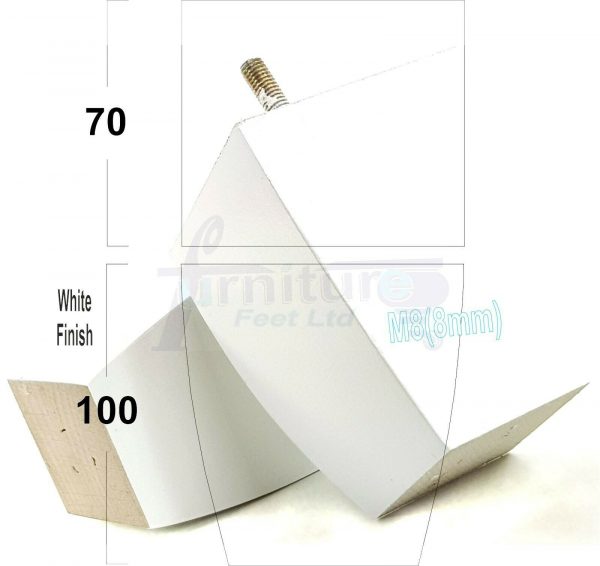 4x CHAIR REPLACEMENT BLOCK WOODEN SETTEE LEGS 100mm High FURNITURE FEET M8(8mm) - Image 24
