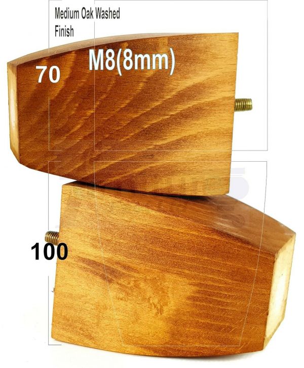 4x CHAIR REPLACEMENT BLOCK WOODEN SETTEE LEGS 100mm High FURNITURE FEET M8(8mm) - Image 16