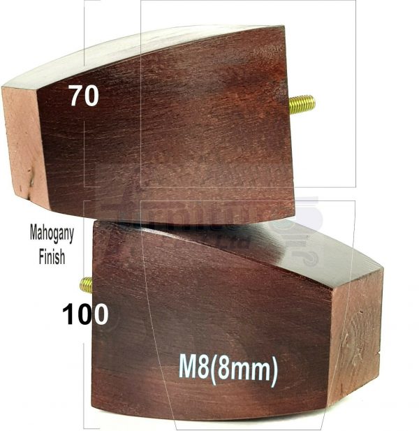 4x CHAIR REPLACEMENT BLOCK WOODEN SETTEE LEGS 100mm High FURNITURE FEET M8(8mm) - Image 17