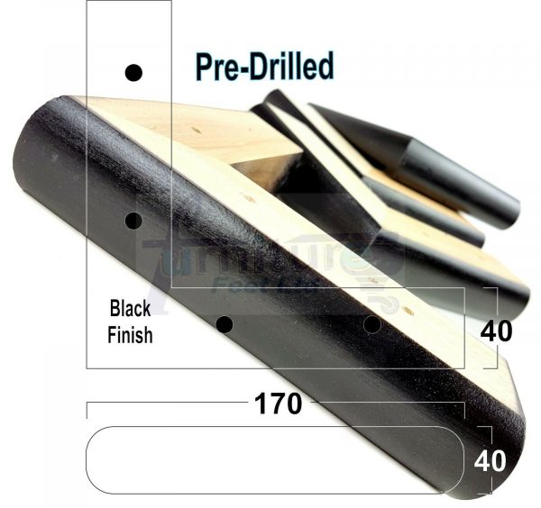 4x Corner Settee Legs 40mm High Chair Furniture Replacement Feet (Pre-Drilled) - Image 14