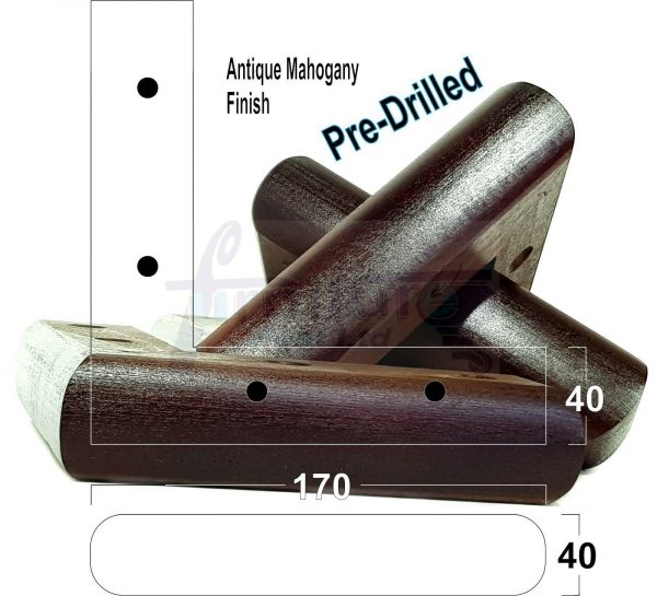 4x Corner Settee Legs 40mm High Chair Furniture Replacement Feet (Pre-Drilled) - Image 25