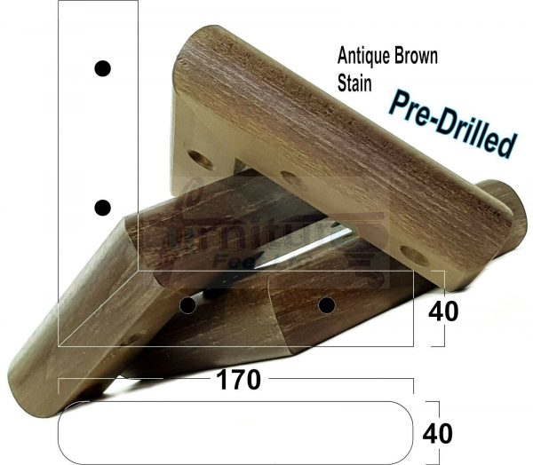 4x Corner Settee Legs 40mm High Chair Furniture Replacement Feet (Pre-Drilled) - Image 13