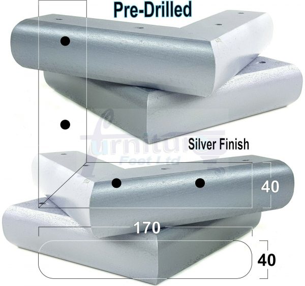 4x Corner Settee Legs 40mm High Chair Furniture Replacement Feet (Pre-Drilled) - Image 32