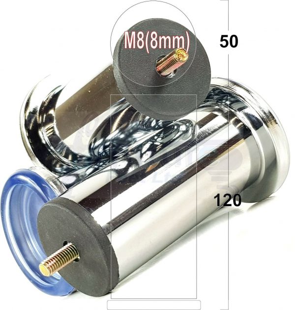 4x METAL FURNITURE LEGS 60 - 160mm HIGH M8 (8mm) FEET SOFA CHAIR CABINETS BED - Image 8